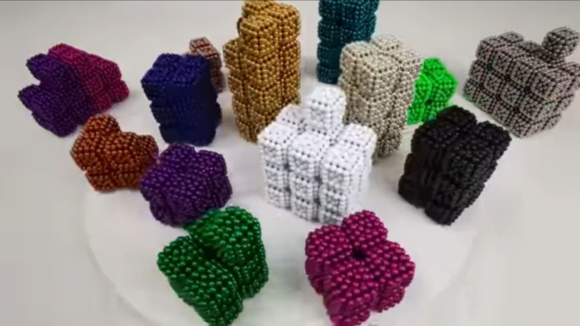 ⁣Cubes of Cubes of Magnetic Balls1 Magnetic Games